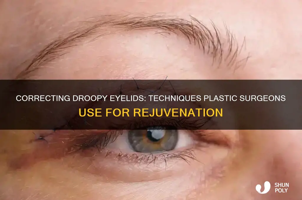 how does a plastic surgeon fix droopy eyelids