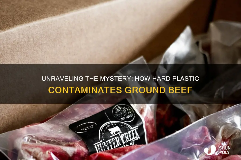 how does hard plastic get in ground beef
