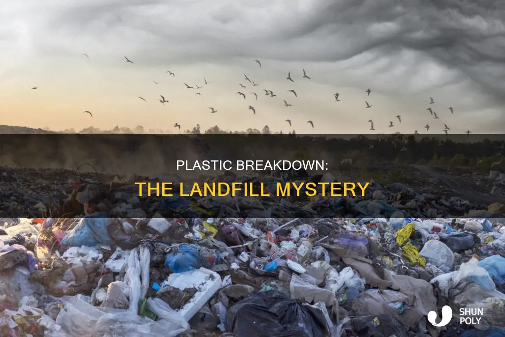how does plastic break down in landfills
