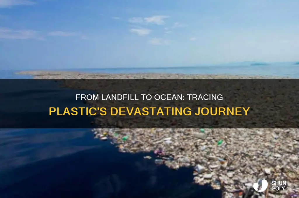 how does plastic get from landfill to ocean