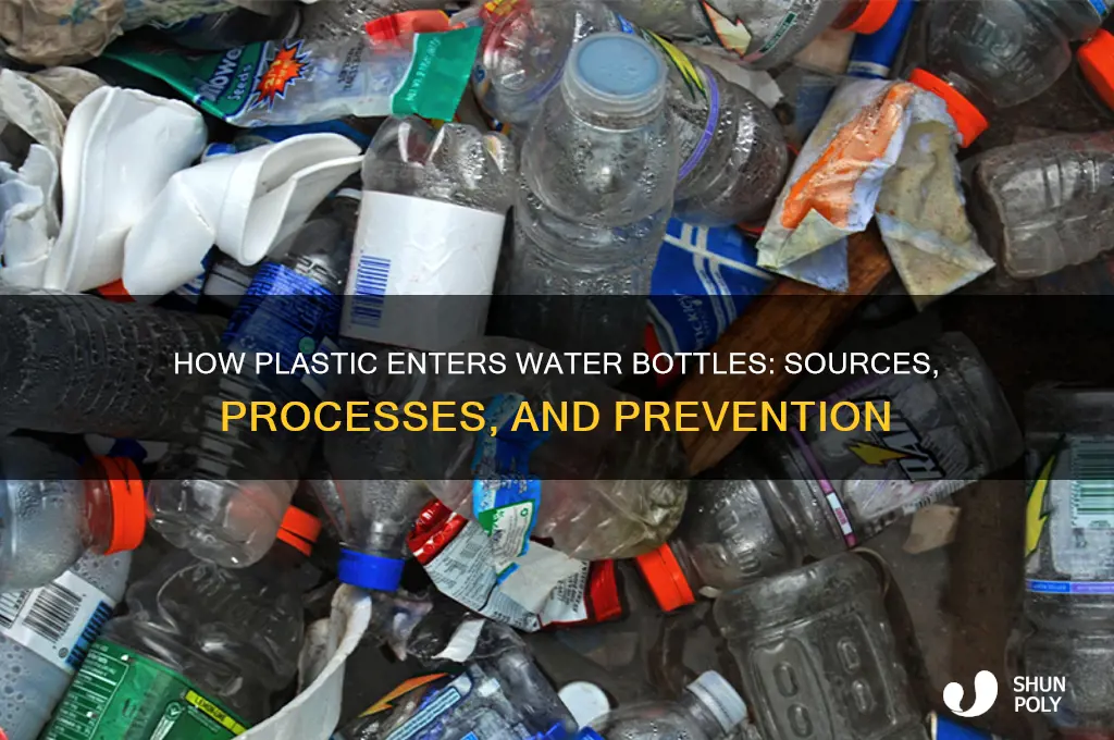 how does plastic get in waer bottle