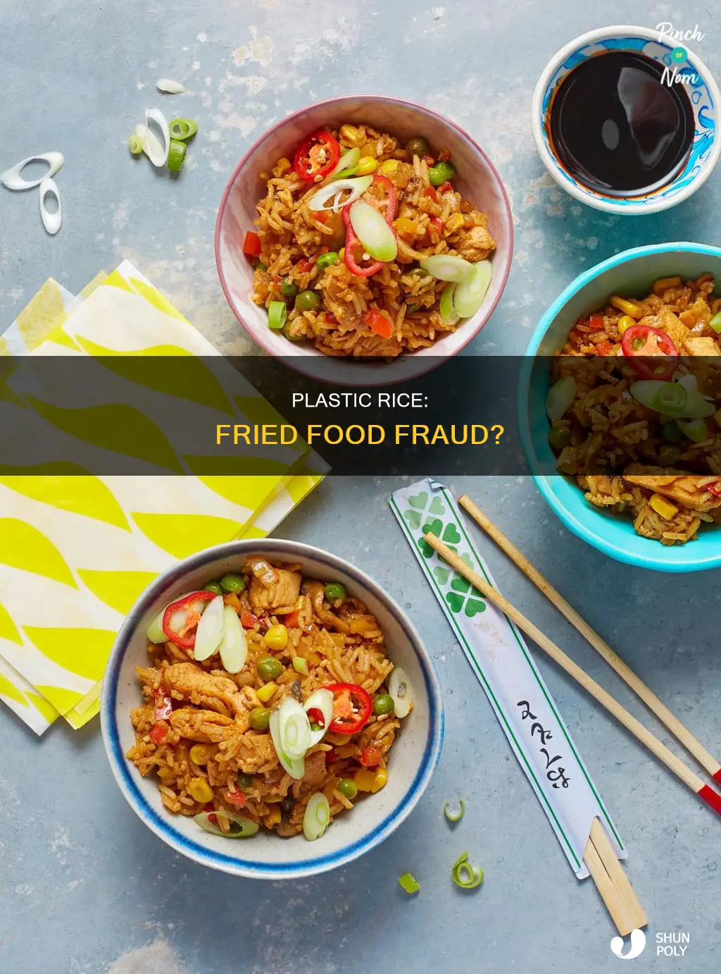 how does plastic rice look when fried