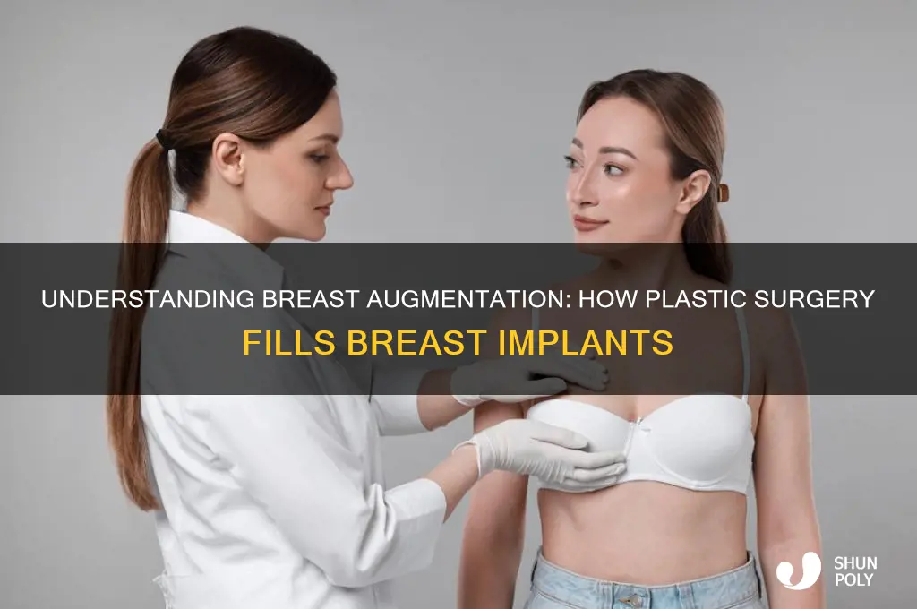 how does plastic surgery fill breast implants