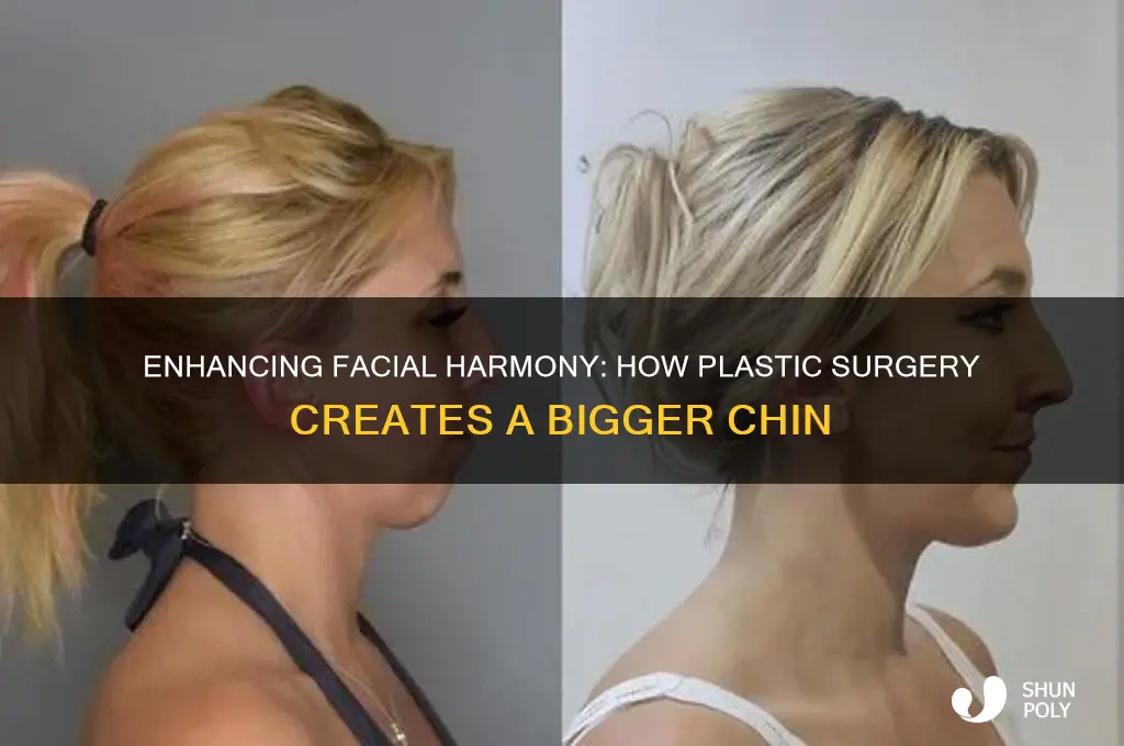 how does plastic surgery make abigger chin
