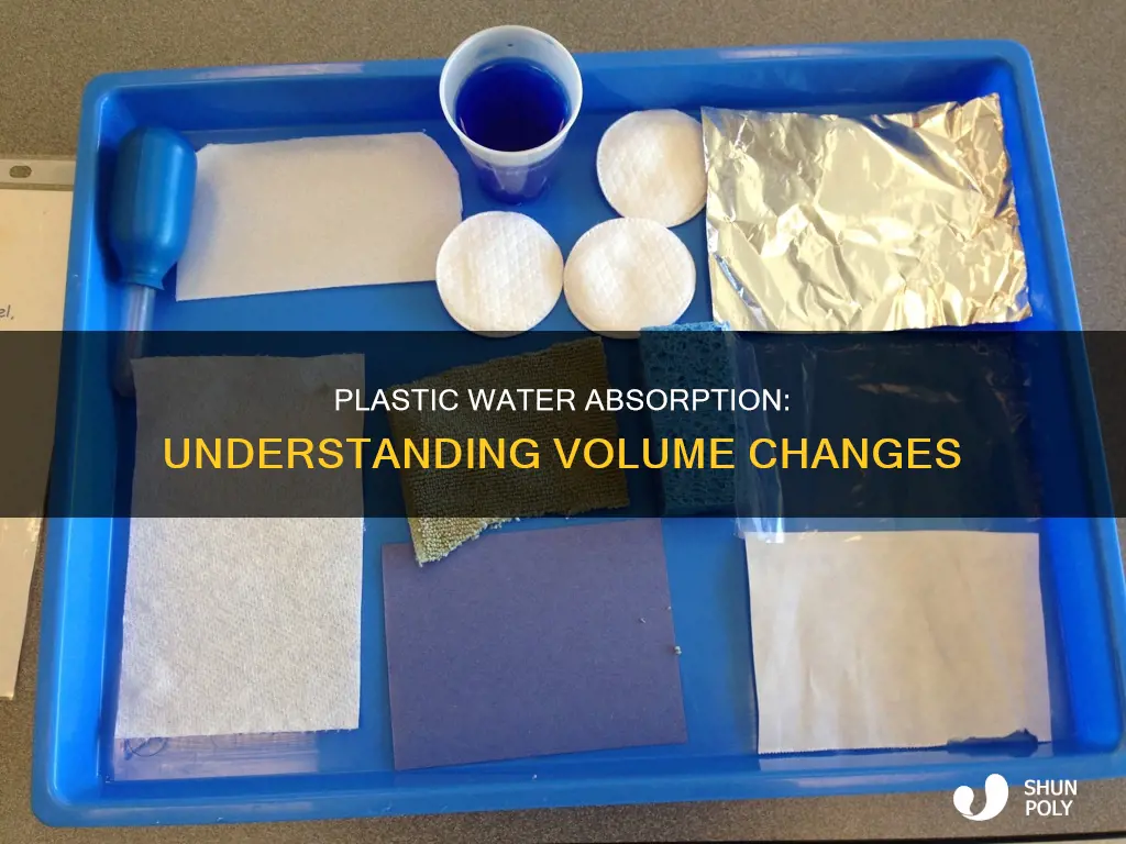 how does plastic water absorption change volume
