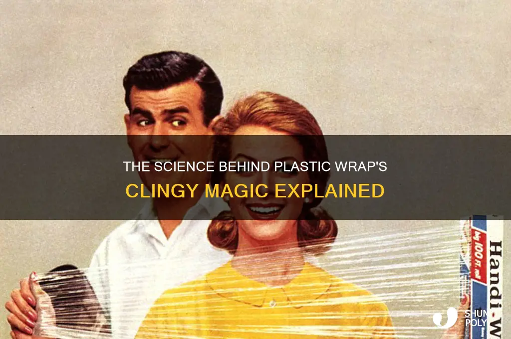 how does plastic wrap get its clinginess