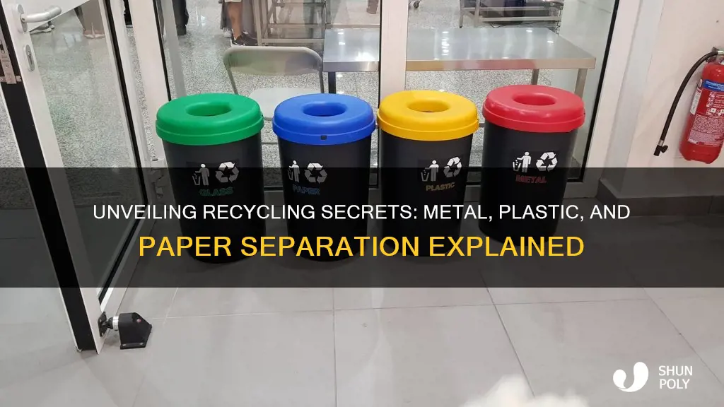 how does recycling separate metal from plastic and from paper