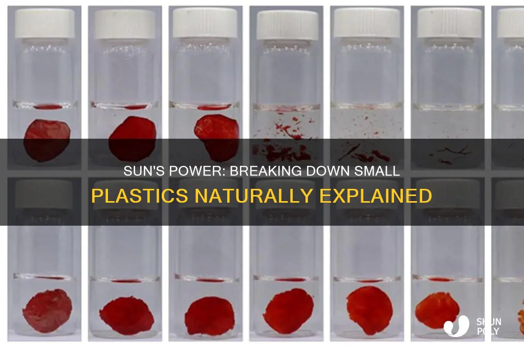 how does the sun remove plastic small
