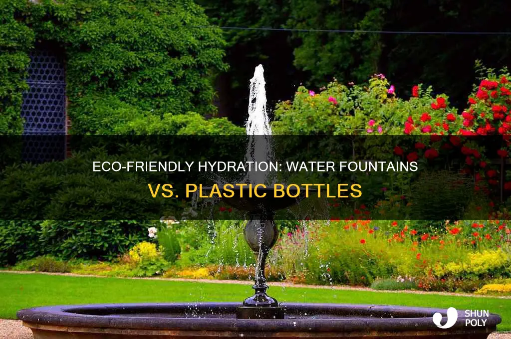 how does using water fountains help instead of plastic bottles