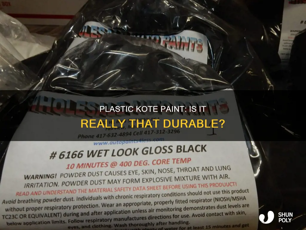 how durable is plastic kote paint