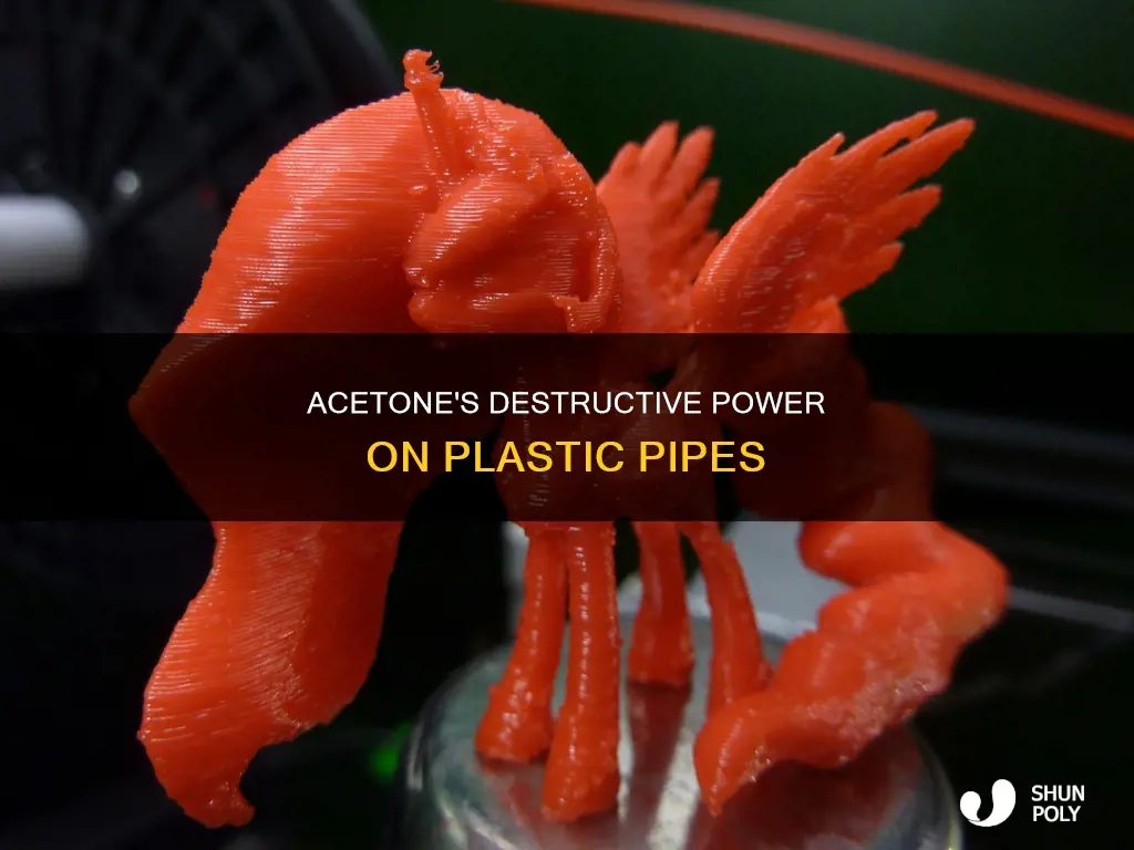 how easily does acetone melt plastic pipes
