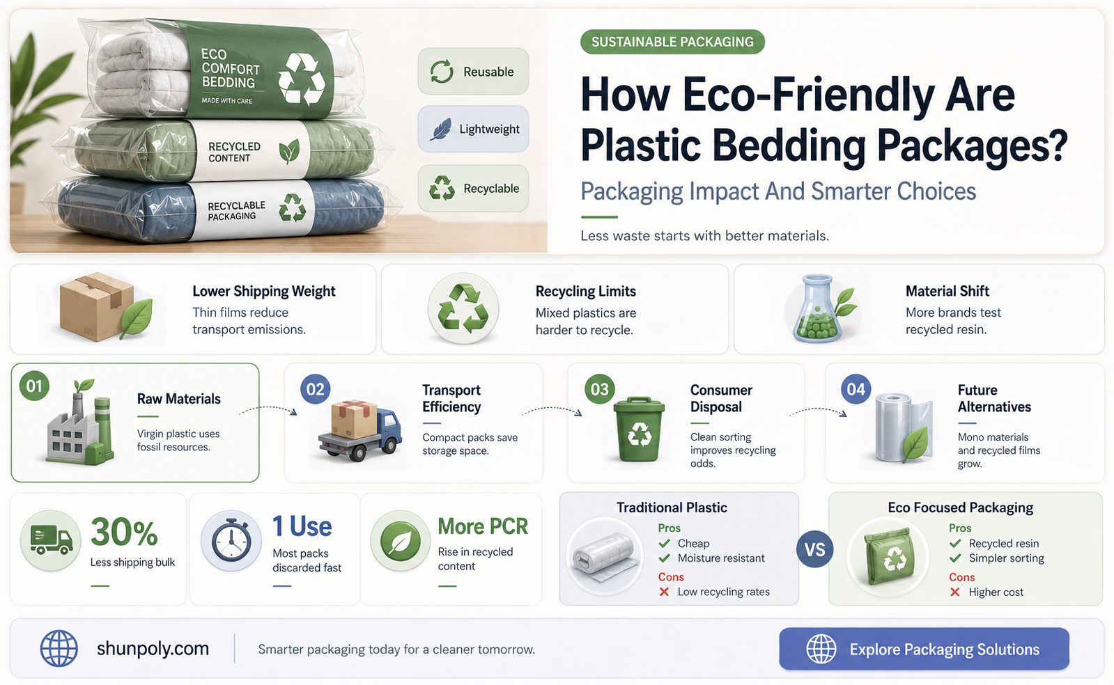 are plastic cases that hold new bedding recycled