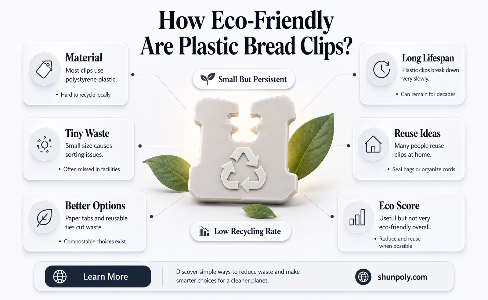 are plastic bread clips recyclable