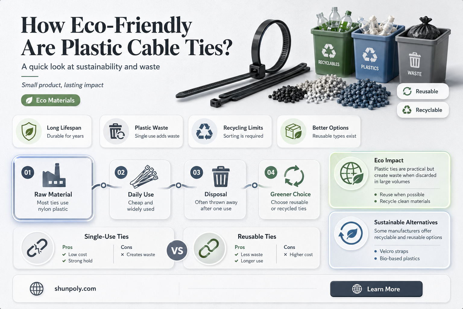 are plastic cable ties recyclable