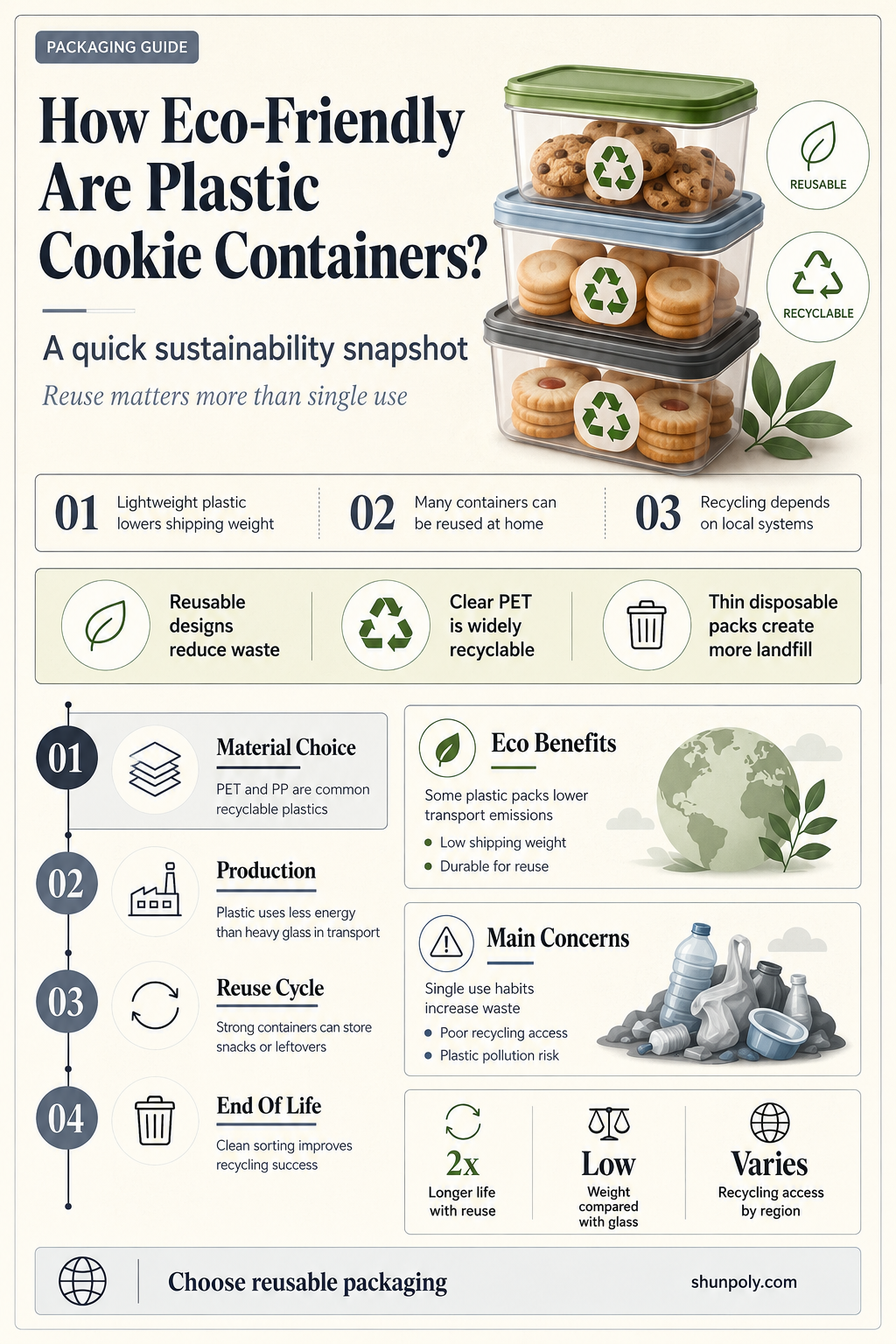 are plastic containers for cookies recyclable