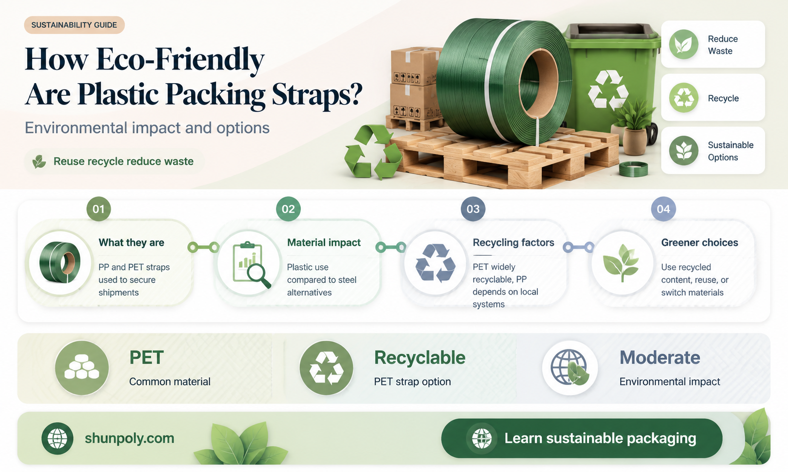 are plastic packing straps recyclable