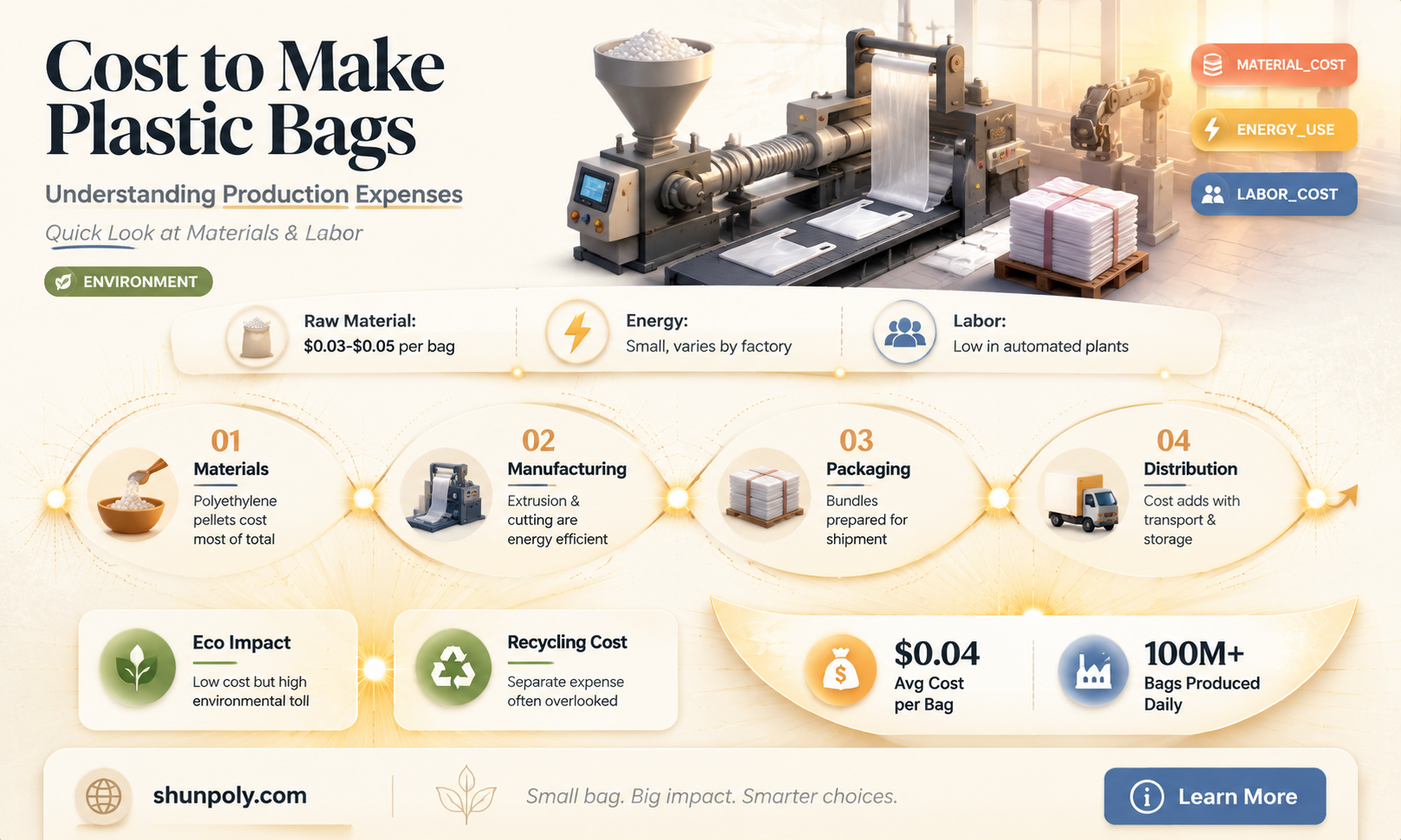 are plastic bags cheap to make
