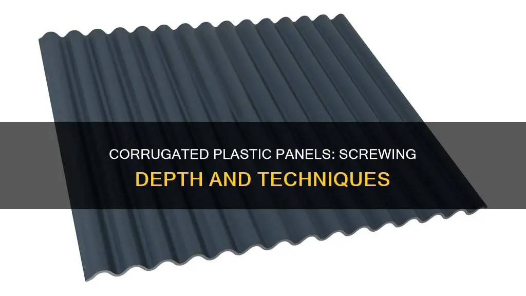 how far to screw corrugated plastic panel