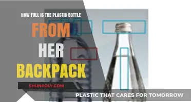 Measuring the Plastic Bottle's Fill Level in Her Backpack