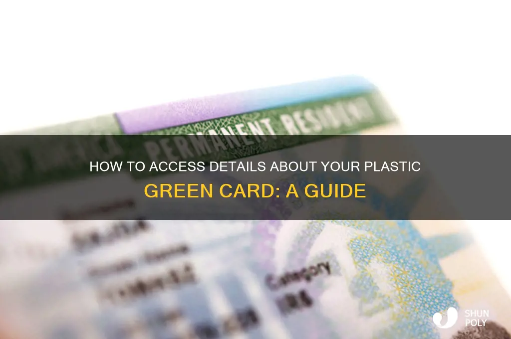 how get information about my plastic green card