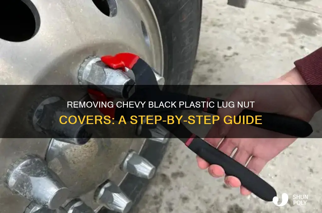how get off chevy black plastic lug nut covers