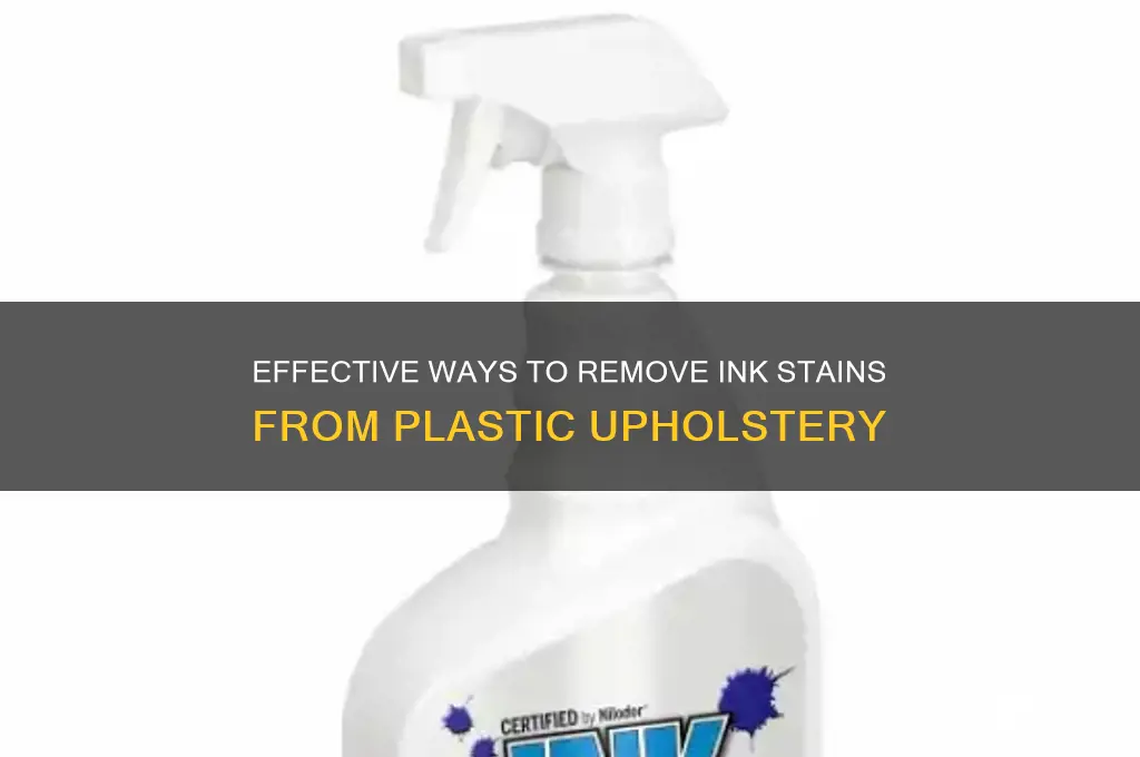 how get rid of ink on plastic upholstery
