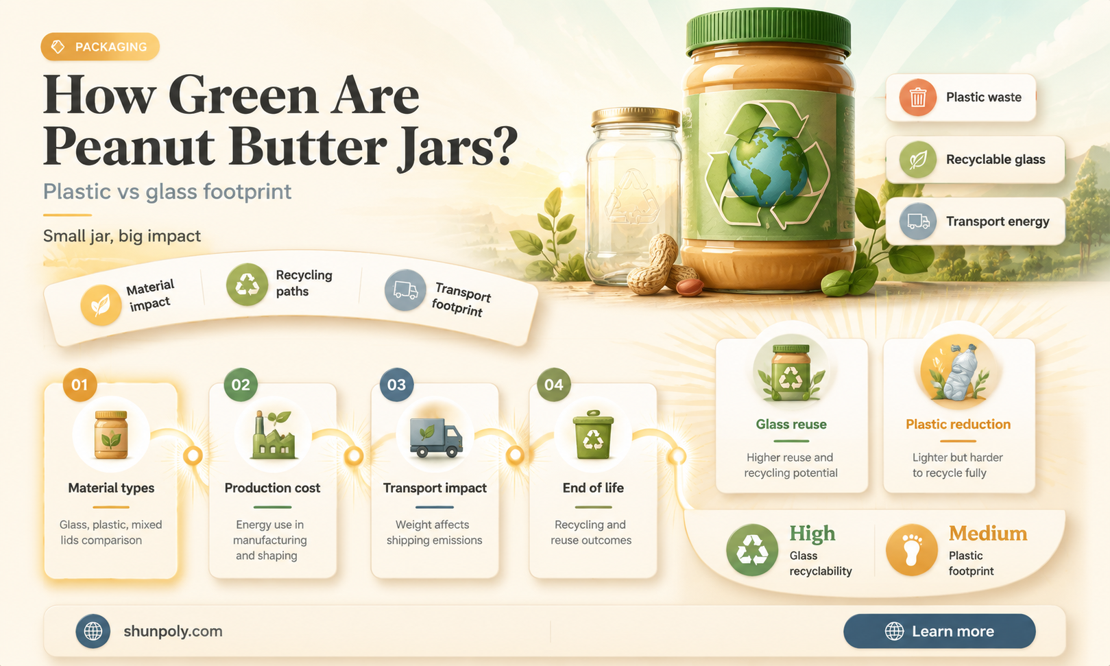 are plastic peanut butter jars recyclable