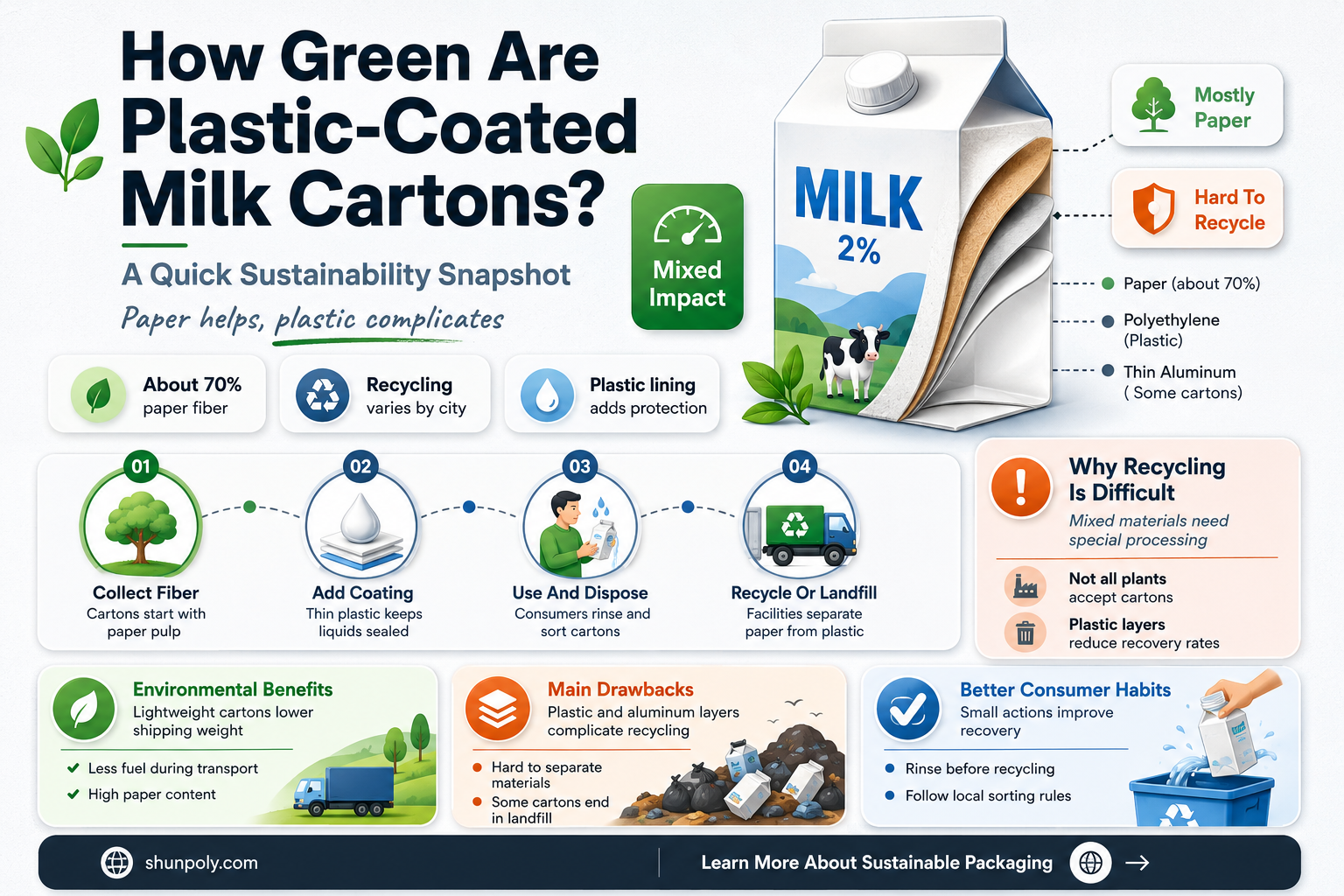 are plastic coated milk cartons recyclable