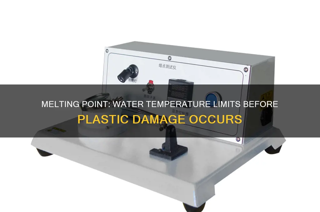 how hot does water get to melt plastic