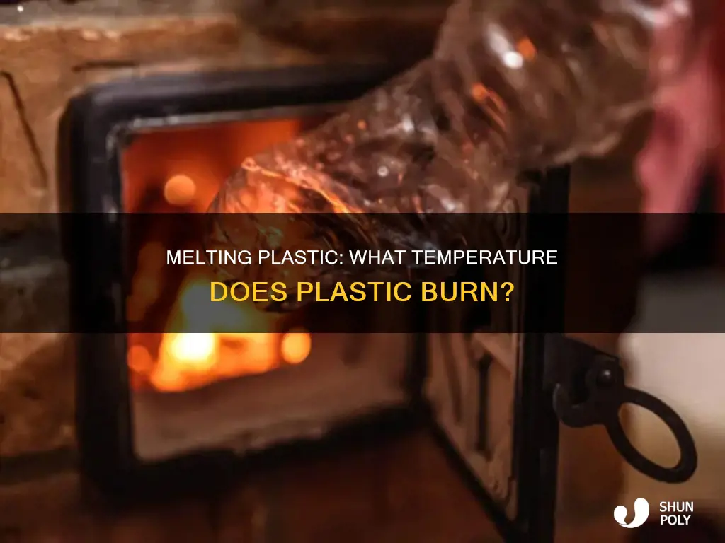 how hot is burning plastic temperature