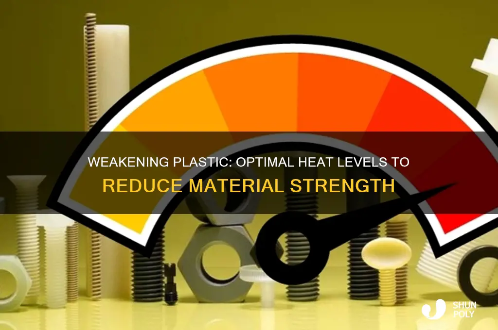 how hot to make plastic weak