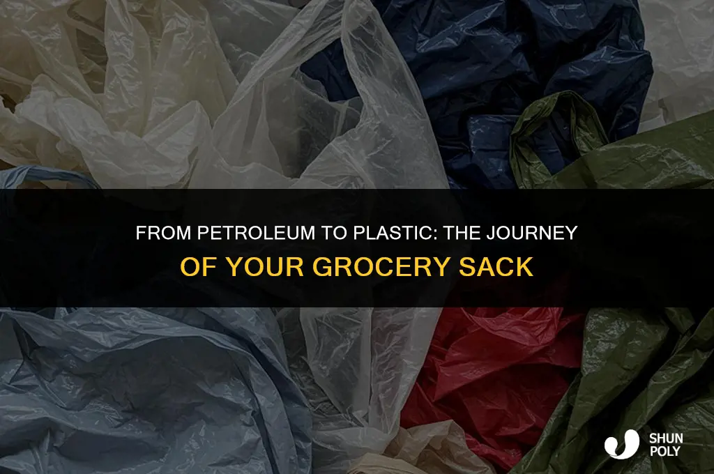 how is plastic grocery sack made out of petroleum