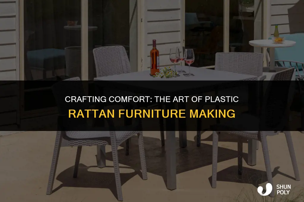 how is plastic rattan furniture made