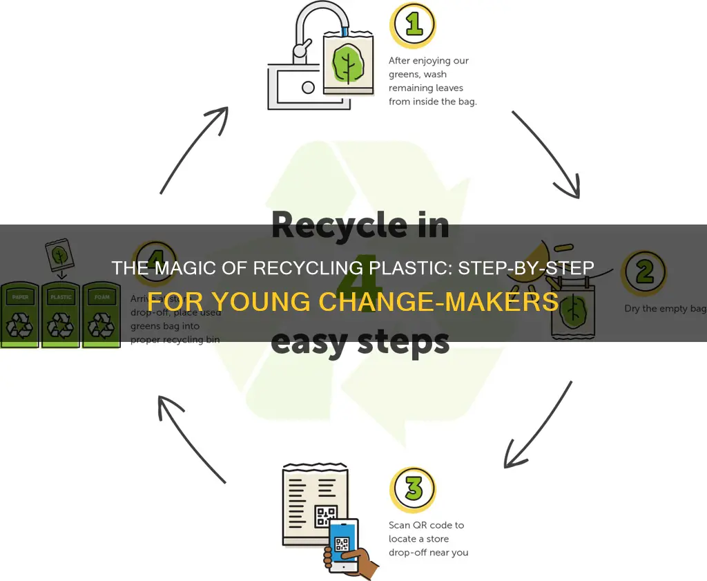 how is plastic recycled step by step for kids