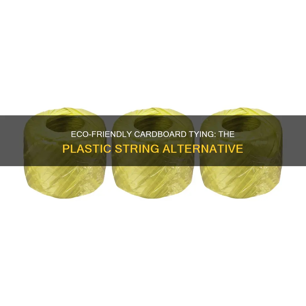 how is plastic string for tying recycle cardboard called