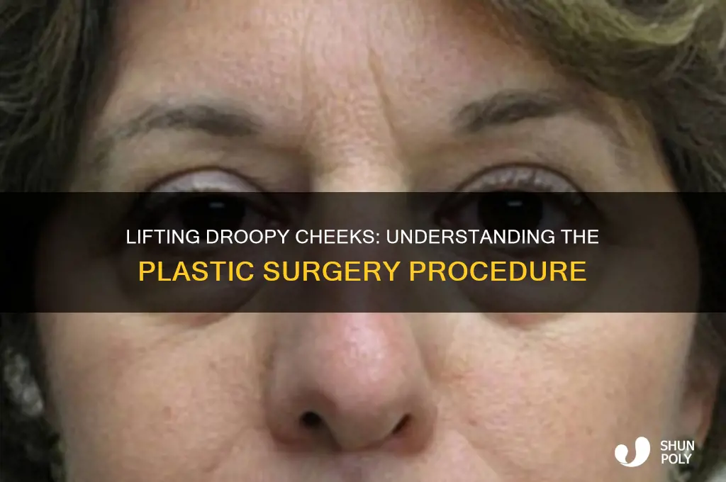 how is plastic surgery done for droopy cheeks
