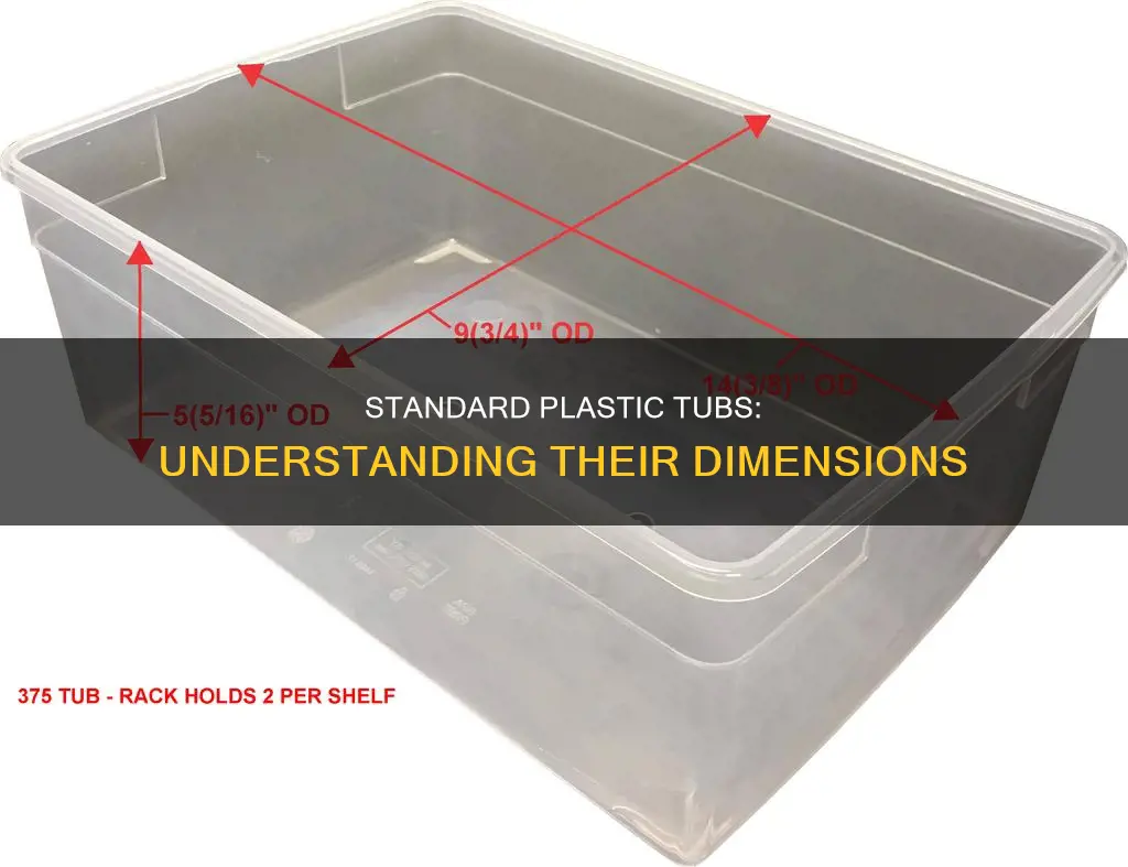 how large are normal size plastic tubs