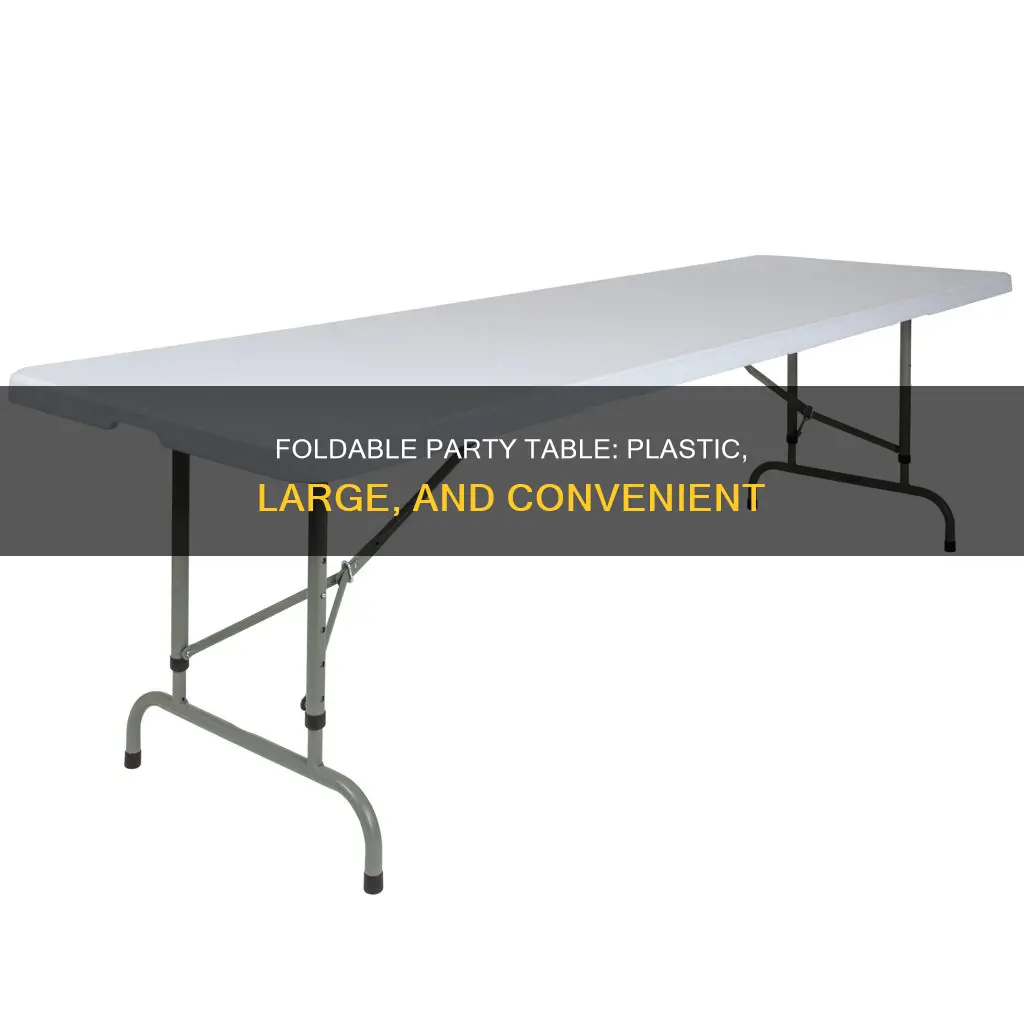 how large is plastic foldable party table