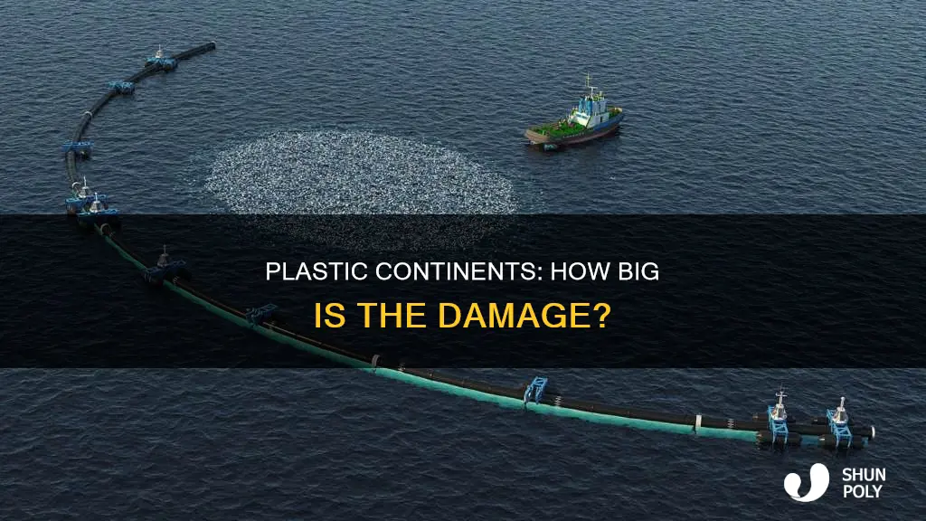 how large is the biggest plastic continent