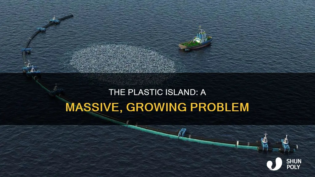 how large is the plastic island