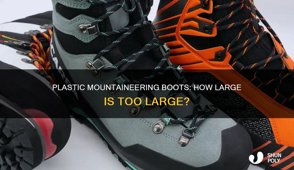 how large should plastic mountaineering boots be