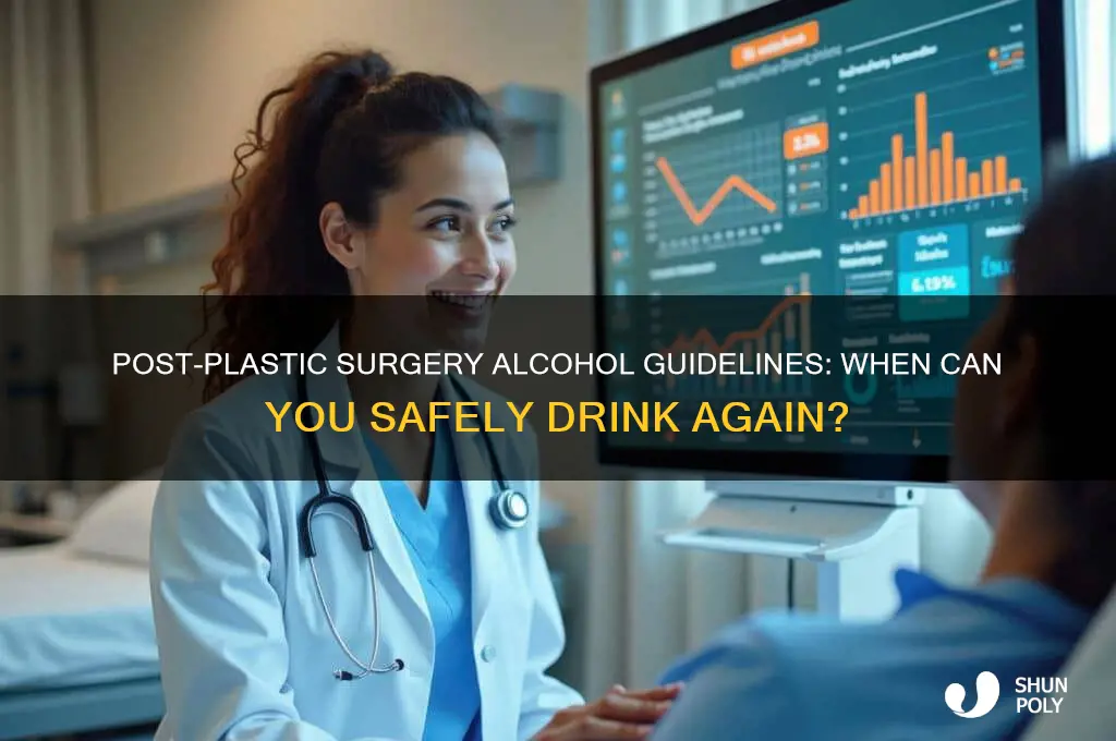 how long after plastic surgery can i drink alcohol