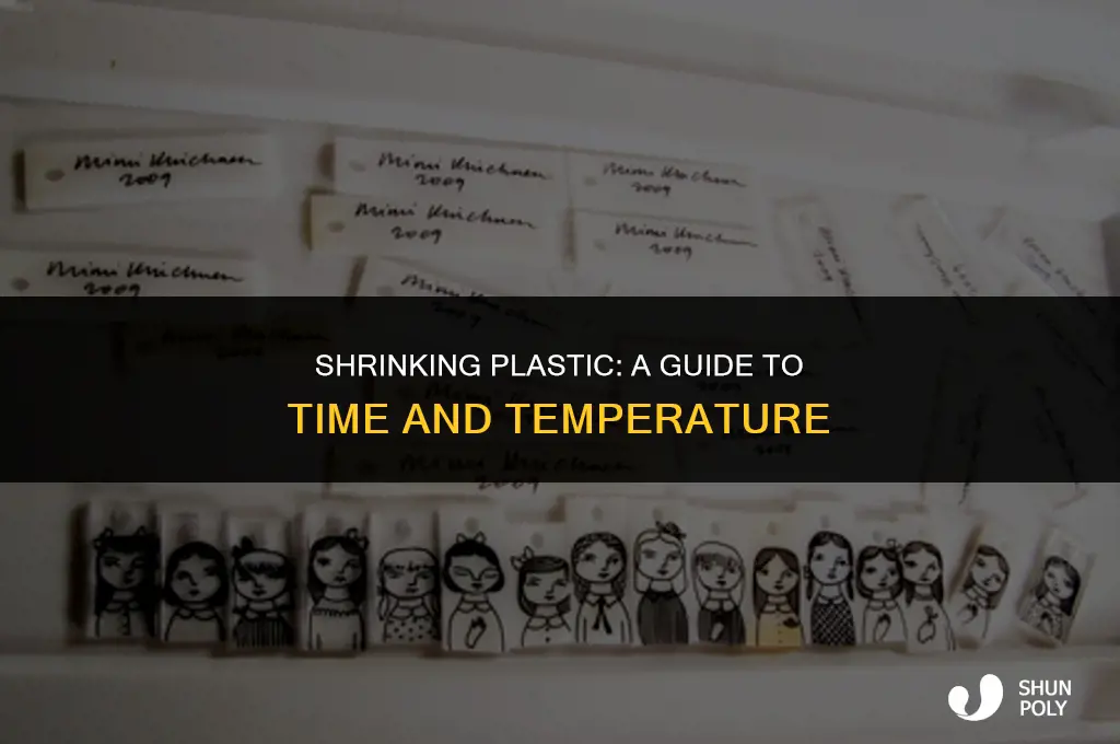 how long and what temp to shrink plastic