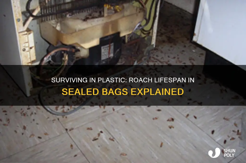 how long can a roach live in a plastic bag