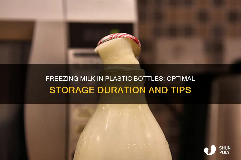 how long can you freeze milk in plastic bottles