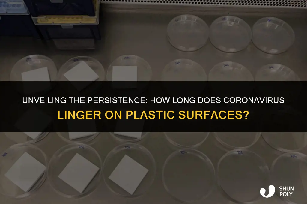 how long corona virus stays on plastic