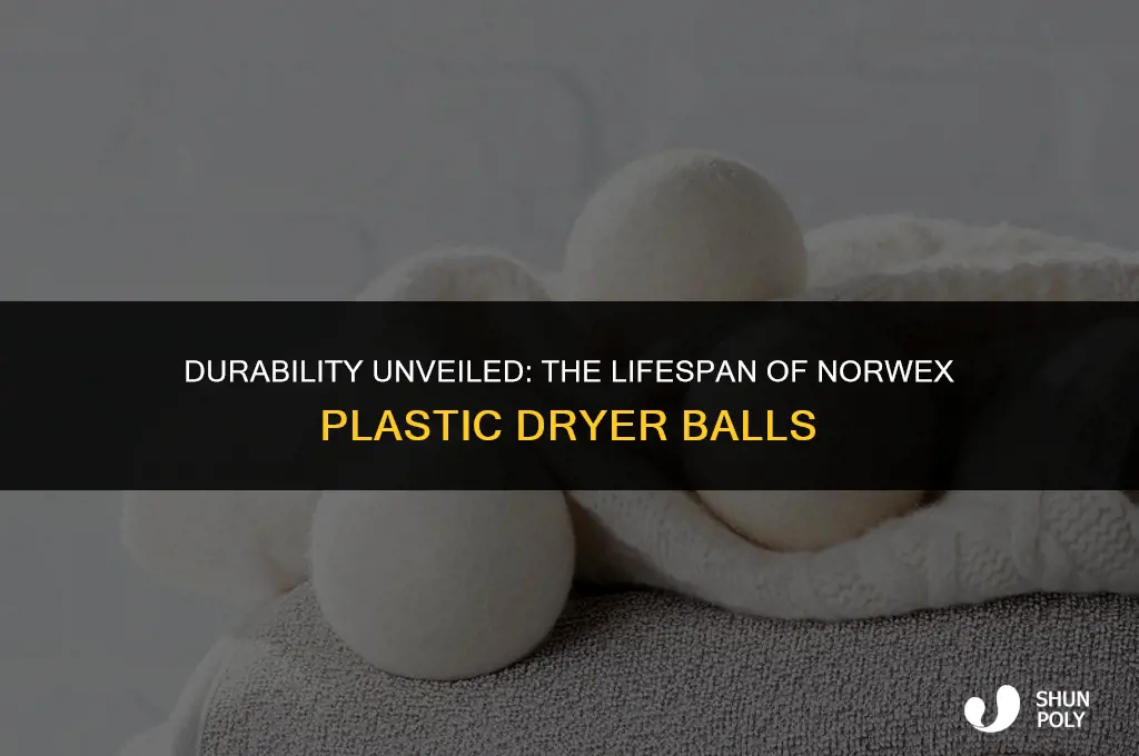 how long do norwex plastic dryer balls last