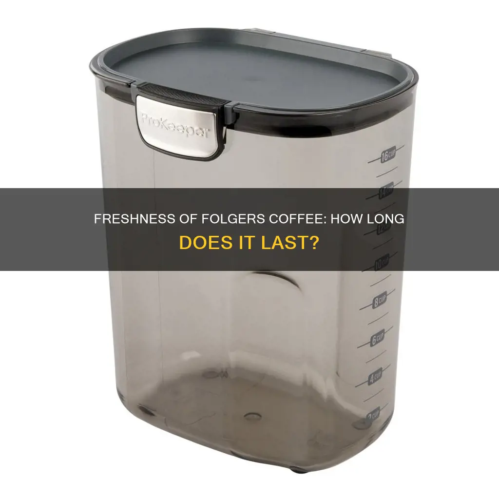 how long does a folgers coffee in plastic container last