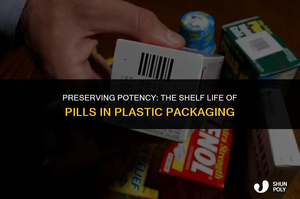 how long does a pill covwews in plastic last