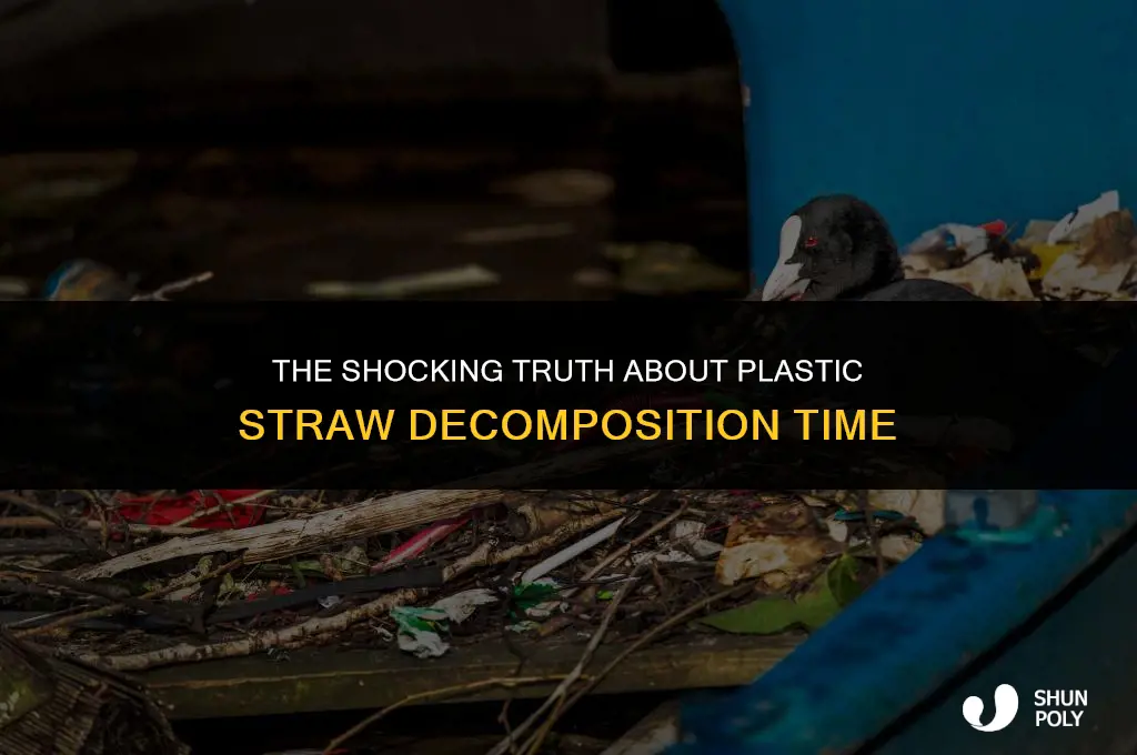 how long does a plastic straw take to decompose